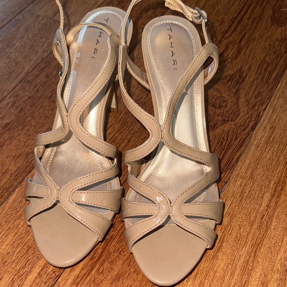 Tahari Women's Beige Strappy Heels